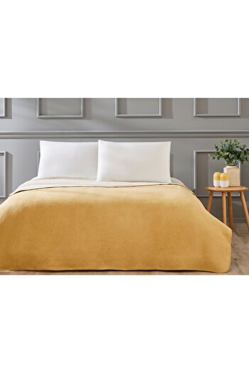 Linens Gloria King Mustard Blanket
