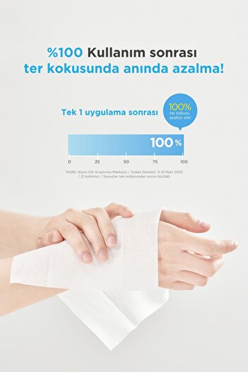 Ariul Smooth Pure Cotton Cooling Deo Tissue Cilt Serinletici Koku Önleyen Vegan Deodorant Mendil 20 adet
