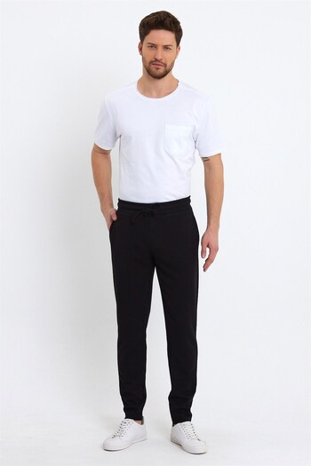 VENA Jack Slim Fit Βαμβακερό Φούτερ - ΜΑΥΡΟ