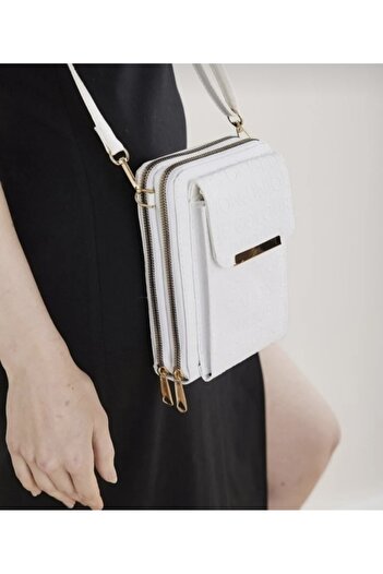 Universal White Women's Crossbody Wallet Bag
