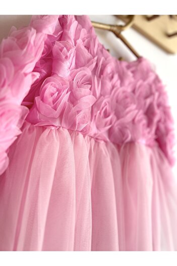 2kids2mom Baby Girl Blue Dress Long Sleeve Bowknot Birthday Party Wedding Special Occasion Tulle Lined Princess