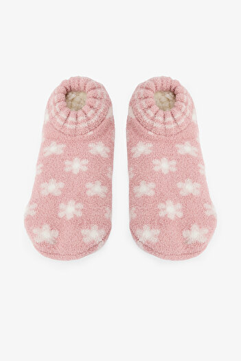 Penti Pink Daisy Patterned House Slippers