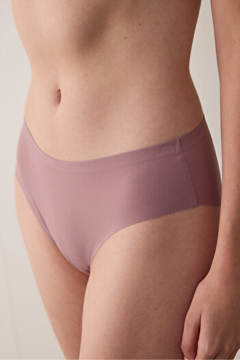 Penti Dusty Rose Fit Ribbed Non-Marking Low Waist Hipster Panties