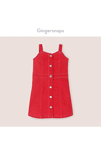 Gingersnaps Girls' Button-Front Strap Dress