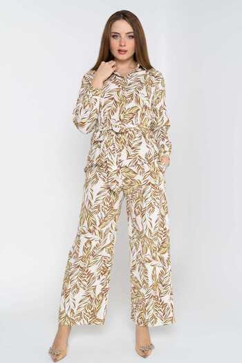 Nichii Wide-Leg Printed Long Pants