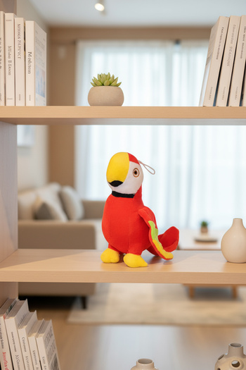 hak-iş oyuncak Cute Colorful Plush Parrot Toy – 20 cm Soft Plush Bird