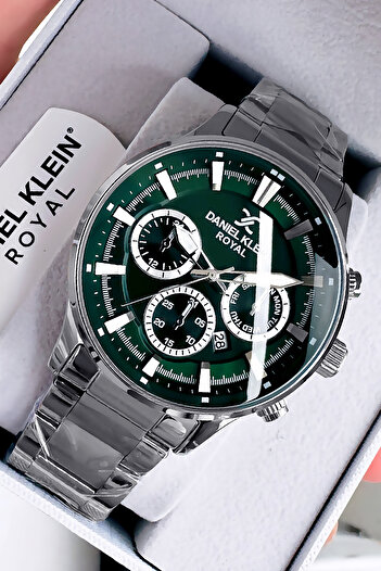 Daniel Klein Royal Men's Wrist Watch 3 Atm Waterproof Silver Color Steel Band Bracelet Gift Dke2001C7