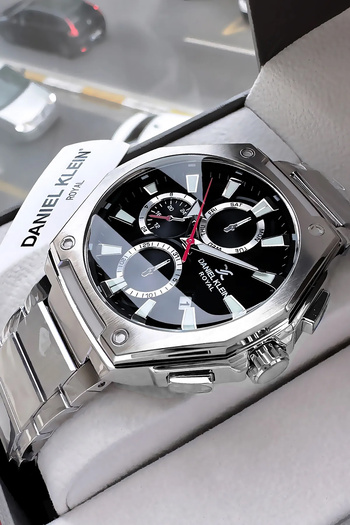 Daniel Klein Original Men's Wristwatch Waterproof Silver Color Steel Band Bracelet Dke2005C7