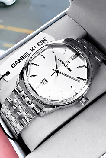 Daniel Klein Men's Silver Color Steel Watchband - 3 Atm Waterproof, Gift Bracelet Dke2106C6