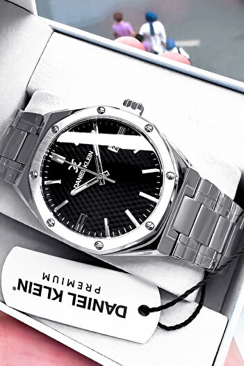 Daniel Klein Men's Silver Color 3 Atm Waterproof Wrist Watch with Steel Band Bracelet - Dfndkh4575C4