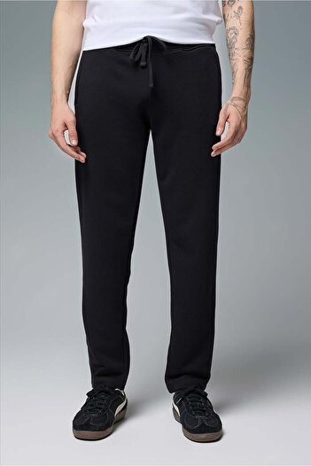 VENA Βαμβακερό παντελόνι Karl Regular Fit - Μαύρο
