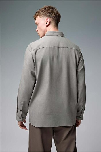VENA Πουκάμισο Nicolas Regular Fit Gabardine-Χακί