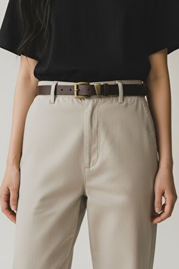 Gesa Women's Antique Plated Buckle Belt