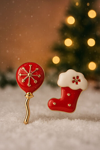 Jaida Moda Women's Rose Christmas Christmas Themed Stud Earrings