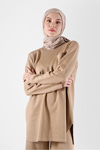 Alvina DOUBLE PANT WITH STITCH DETAILKnitwear Suit 42082