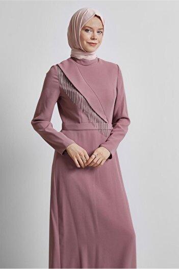 Alvina Stone Detailed Dress 45356
