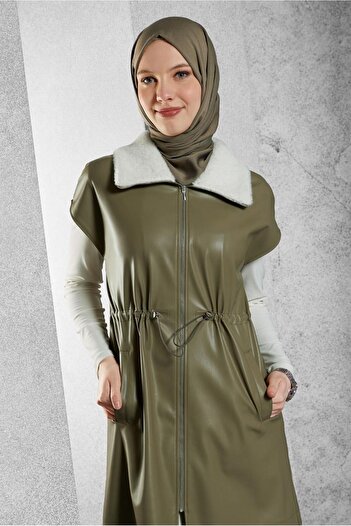 Alvina Faux Leather Vest 45289
