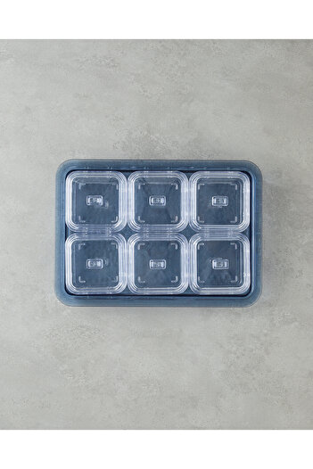 English Home Axel Acrylic 6 Compartment Breakfast 25X35 cm Blue