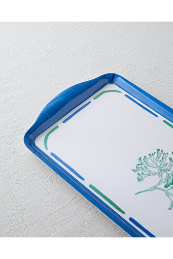 English Home Mariscopia Melamin Tepsi 37x18 cm Mavi - Yeşil