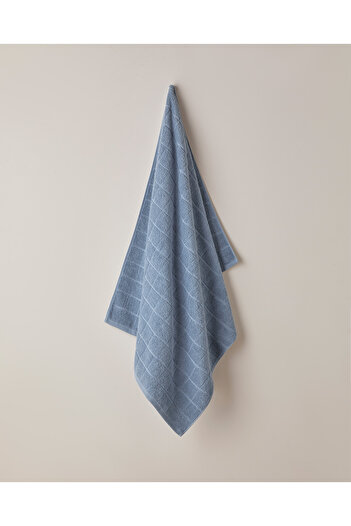 English Home Πετσέτα μπάνιου Chequer Cotton 80x150 cm Μπλε