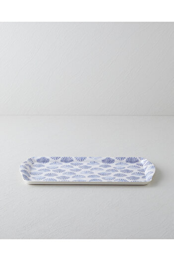 English Home Seabreeze Melamin Tepsi 37x18 cm Mavi - Yeşil
