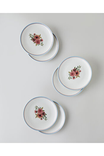 English Home Lilya Porcelain 6-Piece Cake Plate 19 cm Colorful