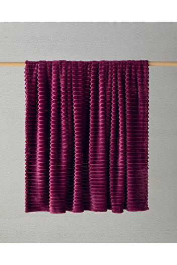 English Home Modern Line Striped Super Soft Single Blanket 150X200 cm Plum