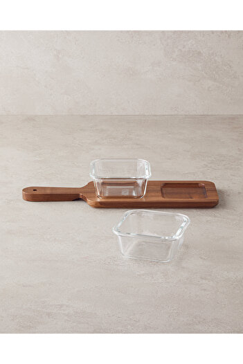 English Home Artistry Acacia-Cam 3 Piece Presentation Tray 36X11X6 cm Coffee