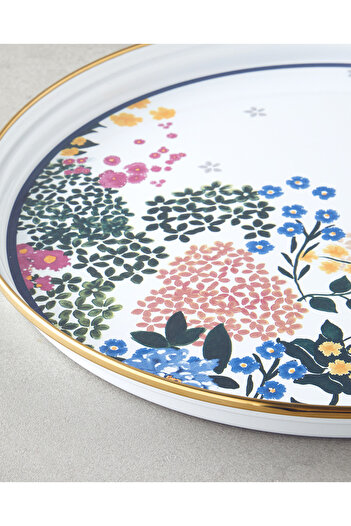 English Home Artistic Flower Emaye Tepsi 31 cm Renkli