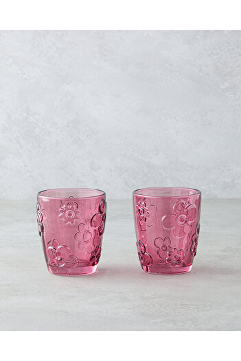 English Home Fleur Cam 2'li Bardak 300 ml Pembe