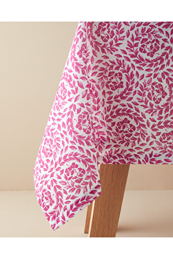English Home Carnival Floral Polyester Masa Örtüsü Fuşya