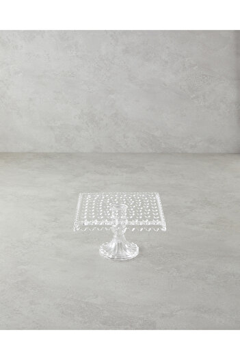 English Home Bubbles Glass Cake Stand 18X11 cm Transparent
