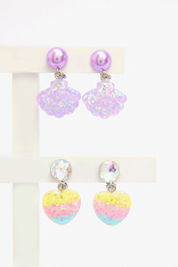 Penti Girl's Shell Colorful Earrings