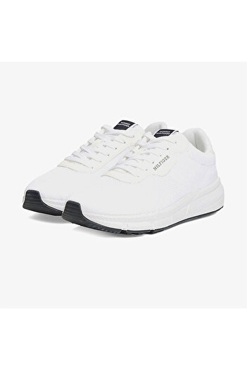 Tommy Hilfiger Lightweight Rwb Knit Erkek Beyaz Sneaker