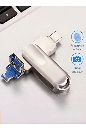 fun zone محرك أقراص فلاش USB 3.0، ذاكرة معدنية متعددة الوظائف من النوع C، سعة 64 جيجابايت