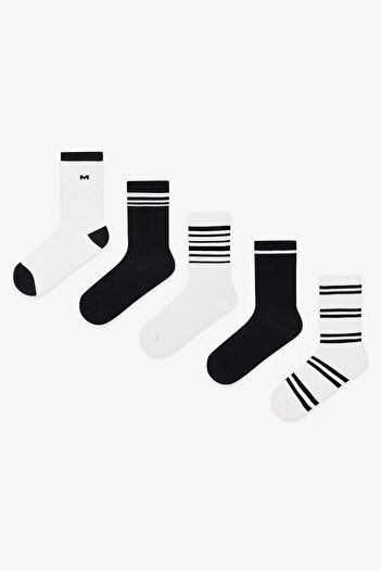 Penti 5 Paar gestreifte Socken aus Baumwolle