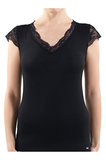 Blackspade Women's Modal Elastane T-Shirt 1348 - Black