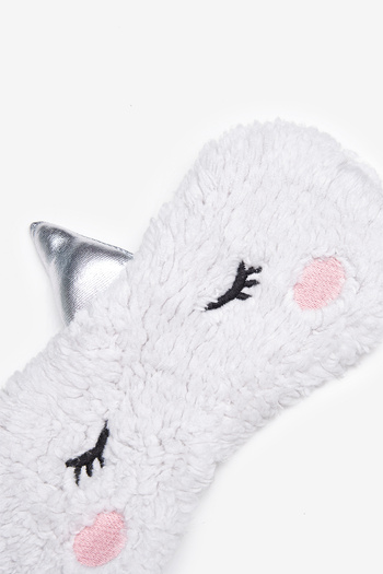 Penti Light Gray Girl's Unicorn Embroidered Sleeping Glasses