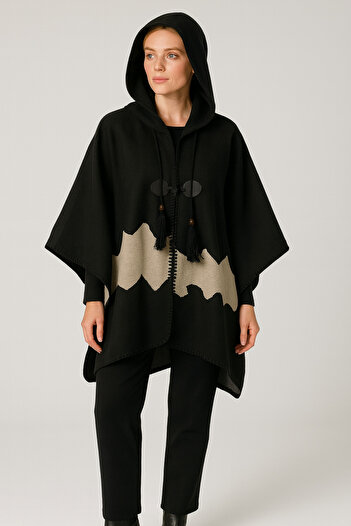 Onur New Product - Special Woven Knitwear Poncho, Winter Skirt with Pattern, Luxury Fashion Store