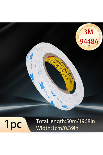3M 1cm50m-0.39in1968in 9448A Ultra-Thin, High-Viscosity, High-Temp, Non-Trace Adhesive