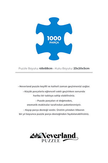 Neverland 1000 Parça Puzzle - Rainy Umbrella Street (Yağmurlu Şemsiyeli Sokak)