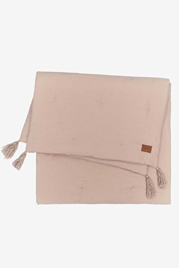 Barine Beige Smooth Cotton Bed Runner - 70X240