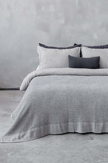 Barine Gray Pergamon Wool Bedspread - 200X220