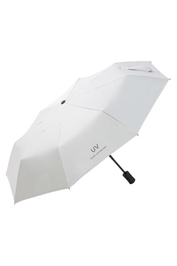 Flippy Umbrella, Flippy, UV Sun Protection, Rain Protection, Foldable, Vinyl and Steel, 96 x 67 cm, Beige