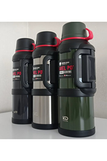 Gündoğan express Car Pto 4 Litre 1 Adet Paslanmaz Çelik Dağcı Vacuum Termos Gri