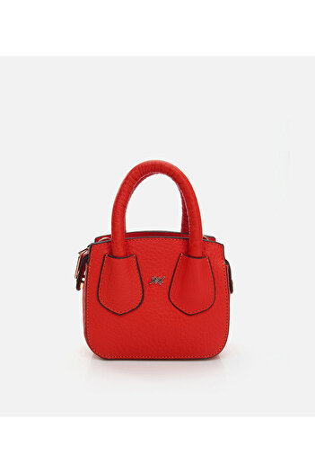 Hotiç Women's Leather Red Mini (Crossbody) Bag