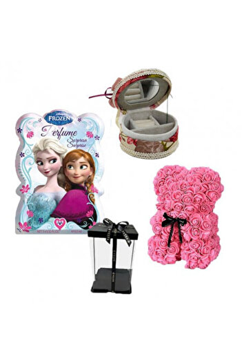 velve Pachet Childes,ursulet din spuma,cutiuta pentru bijuterii,Set Disney Frozen,Semn de carte