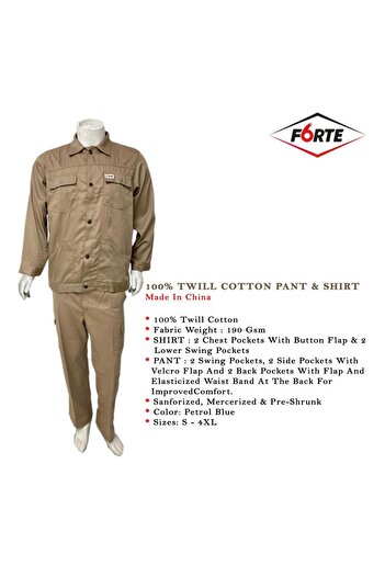 FORTE Work Suit | Shirt and Pants from