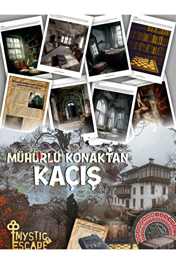 repro design Sealed Conquest Escape Horror and Mystery Themed Escape Game |   Adult Detective and Puzzle Game 15+