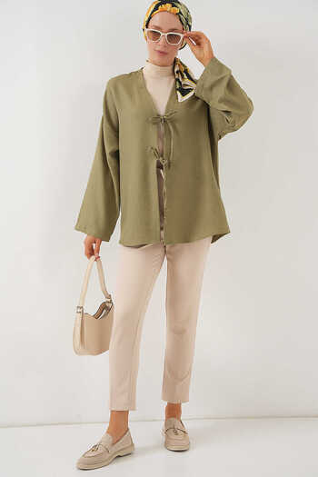 alita butik Linen Hijab Kimono
